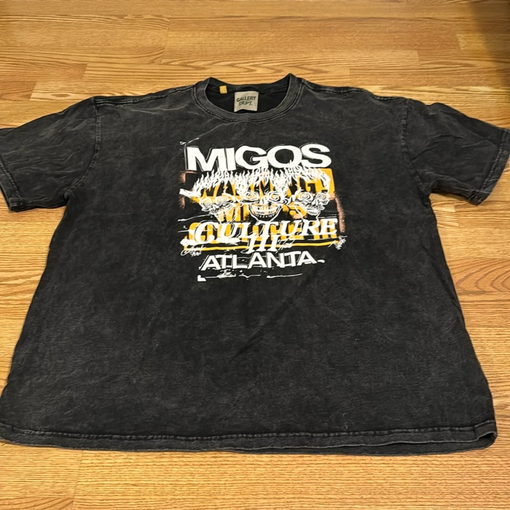 Gallery Dept x Migos Culture III Black Vintage Rap T-Shirt
